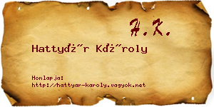 Hattyár Károly névjegykártya